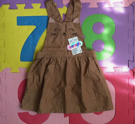 专柜正品HM婴幼儿童灯芯绒背带裙 春秋季1...