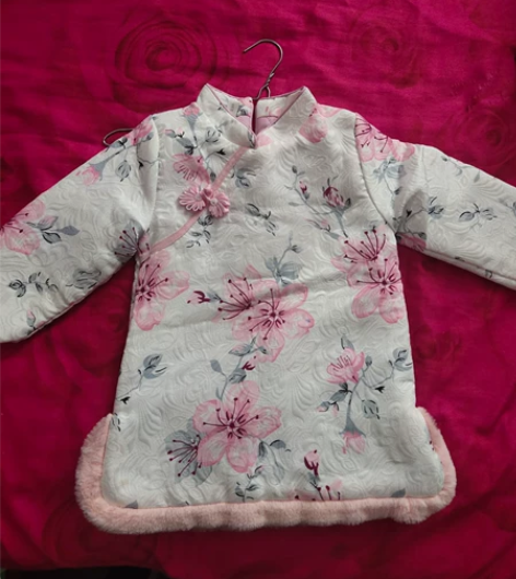 女童唐装中式小旗袍裙子加绒秋冬款拜年服 宝...