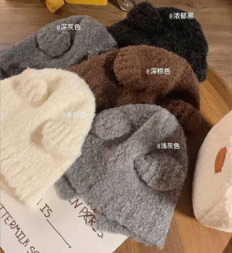 可爱小熊毛绒帽 新晋网红款 显脸小我最爱 ...