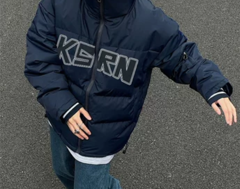 冬季贴布立领棒球棉服男冬季加厚欧美式复古街...