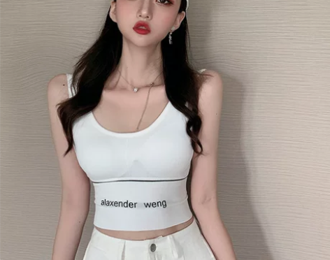 黑色美背运动吊带背心女早春款外穿网红打底内...