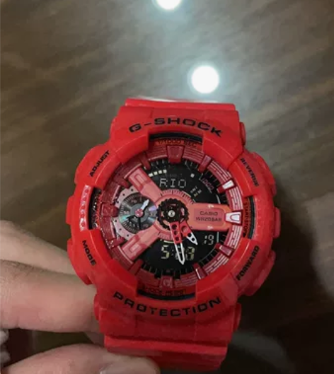 卡西欧红黑，别人送给孩子的，没有包装盒子，...