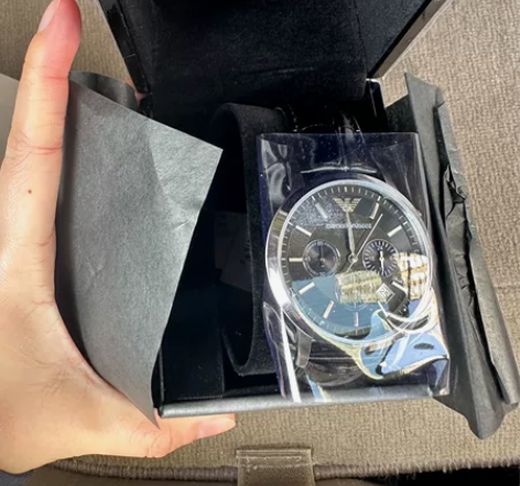阿玛尼手表ar2247 鳄鱼皮压纹 全新...