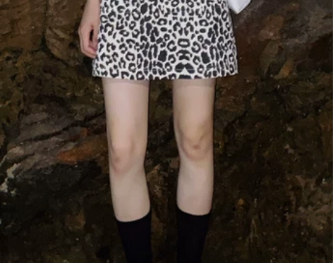 豹纹短裙女复古高腰显瘦一步裙a字裙性感辣妹...