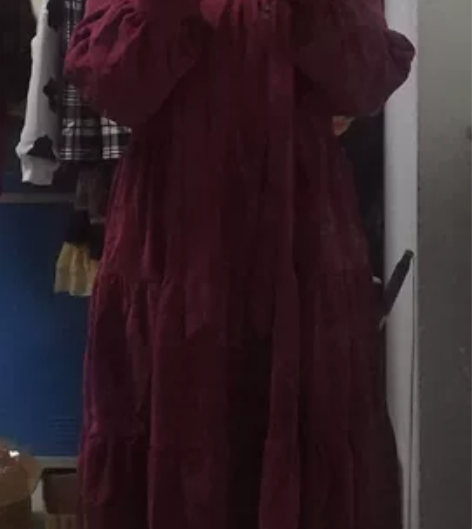 灯芯绒连衣裙蛋糕裙冬款 实体店200+购入...