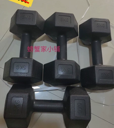 疫情影响,10公斤六角哑铃男士健身家用15...