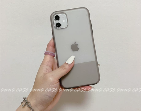 ins拼色透明适用手机壳iPhone11液...