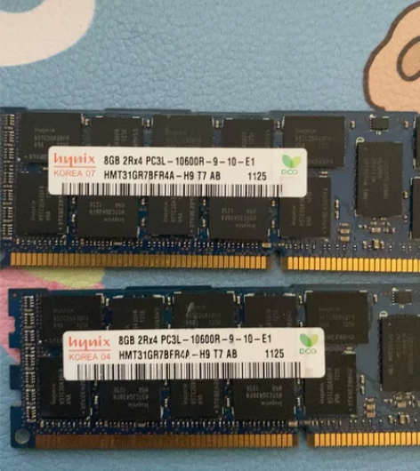 两条装个人用台式 海力士DDR3 8G  ...
