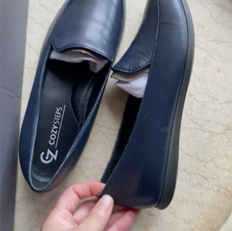 可至品牌cozy女款单鞋35码全新牛皮，妈...
