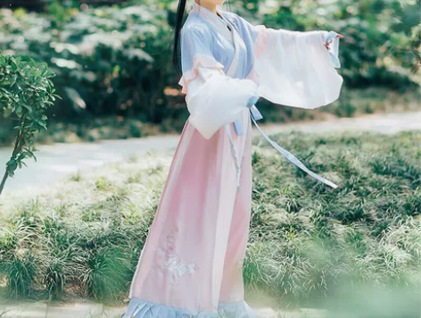 【初露】花朝记汉服两色入 粉蓝/青绿晋制交...