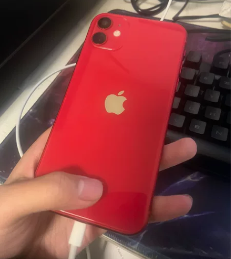 国行苹果11 128G原装全好 中国红 很...