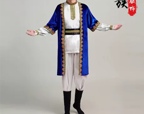 男士新疆舞蹈服装成人回族少数民族演出服维族...