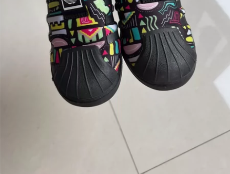 阿迪贝壳鞋10K27码花纹纹样贝壳三叶草 ...