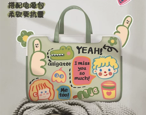 涂鸦手提笔记本电脑包女适用联想/小新air...