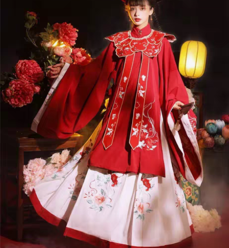 包邮【包邮】玉术原创汉服女花嫁明制汉服长衫...