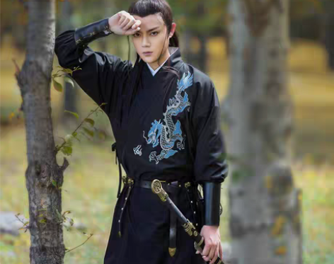 转卖如梦霓裳汉服男装直身[江城子]六龙纹刺...