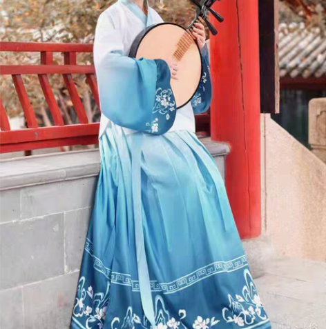 如梦霓裳汉服女装襦裙交领惜春令花朵印花衫裙...