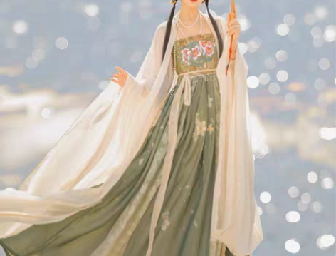 包邮【春有约】茗月萱唐制诃子裙汉服女大袖衫...