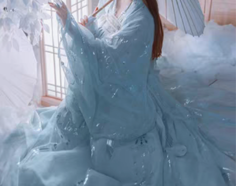 转卖艺缕云鹤汉服女原创正品齐胸襦裙仙气飘逸...