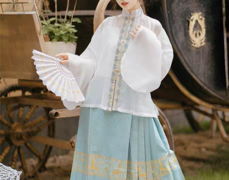 转卖仙楚姬:俏鼠登莲 汉服女明制对襟立领琵...
