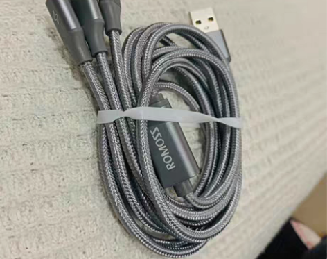 包邮【罗马仕三合一数据线】充电线快充苹果安...