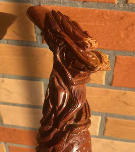 包邮龙头烟嘴儿，盘龙烟锅儿，手工木头雕刻，...