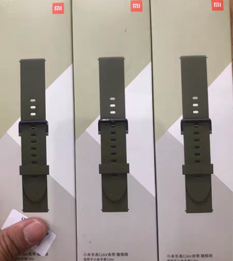 包邮小米手表color 表带橄榄绿复古红保...