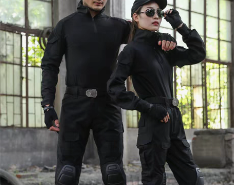 转卖迷彩服套装男秋季服黑色蛙服耐磨CS野战...