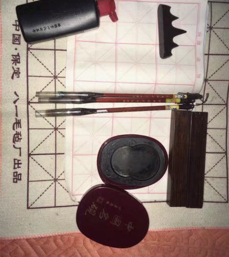 毛笔 砚台 一得阁练习墨水基本没有用 3根...