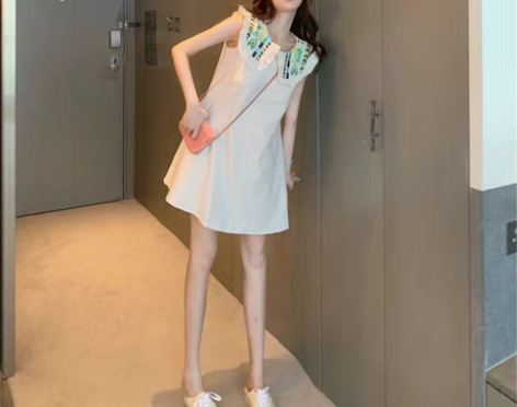转卖智熏裙法式很仙法国小众桔梗无袖连衣裙子...