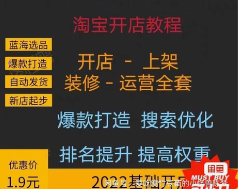 包邮淘宝运营无货源技术资料包,最新玩法,学...