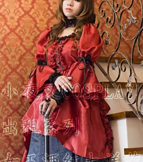 cosplay万圣节圣诞节黑执事复古欧式宫...