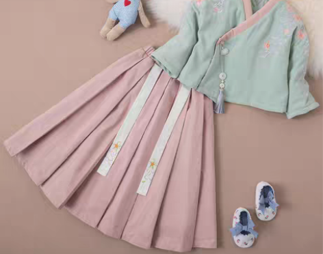 转卖新年汉服女童拜年服小女孩儿童唐装宝宝棉...