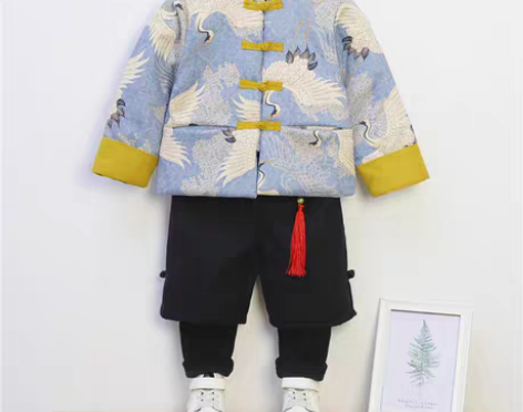 转卖宝宝周岁礼服男抓周女宝宝拜年服儿童唐装...