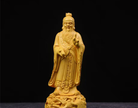 包邮新款大叶黄杨老子精雕像,135包邮 材...