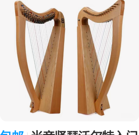 包邮半音竖琴沃尔特入门爱尔兰凯尔乙女小竖琴...