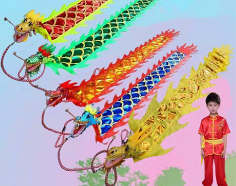转卖儿童广场健身龙甩龙彩带龙空竹龙舞狮龙甩...