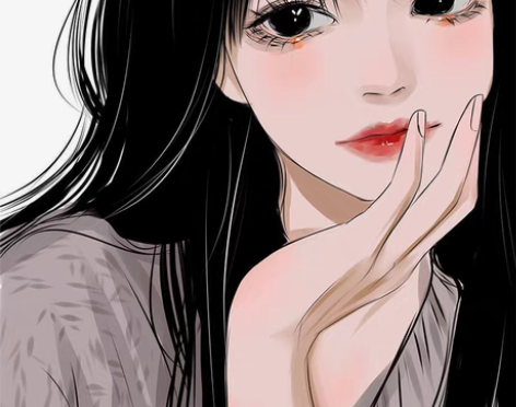 包邮水彩风手绘情侣画墨瞳风头像定制照片原创...