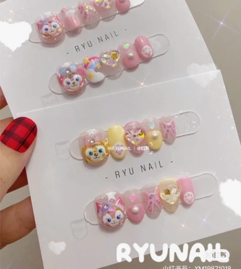 包邮Ryunail穿戴甲立体水晶球饼饼贝儿...