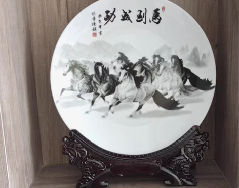 包邮【特价】景德镇陶瓷器盘饰品客厅家居工艺...
