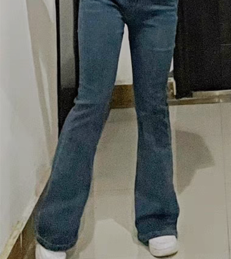 包邮马蹄裤 微喇牛仔裤 M 显高显瘦 直筒...