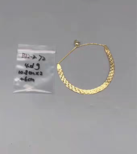 【国内现货】意大利纯银鎏金编织可调节手链。...