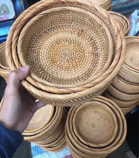 包邮还有30套！越南手工藤编收纳筐 水果篮...