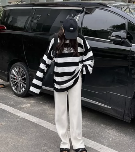 包邮白色阔腿裤女秋冬高腰垂坠感拖地直筒休闲...