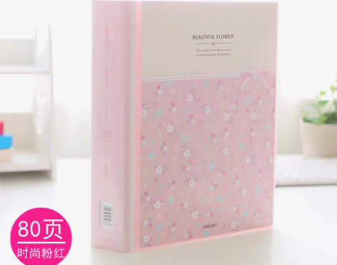 转卖得力清新碎花试卷夹学生A4插袋资料册4...
