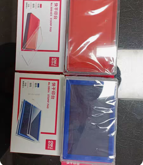 包邮得力快干印台红色NO9864ES,蓝色...