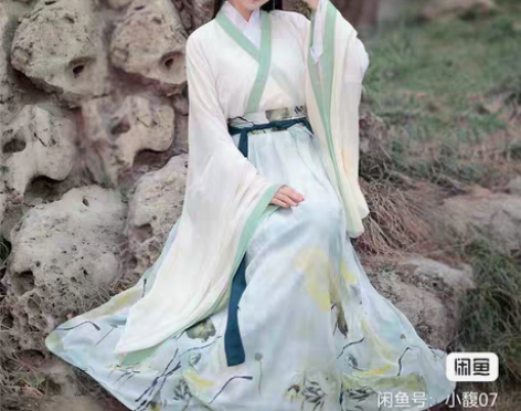 转卖借图出如梦霓裳魏晋风汉服女日常交领齐腰...