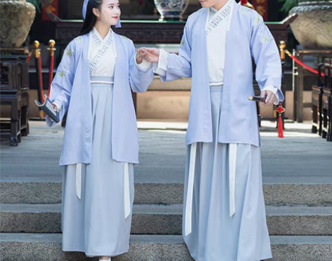 转卖短褙子  交领襦裙  情侣装 汉服 三...