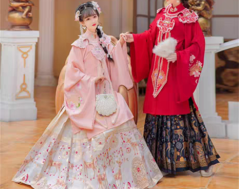 转卖汉旭鹿迎媄玥明制汉服女全套织金妆花马面...
