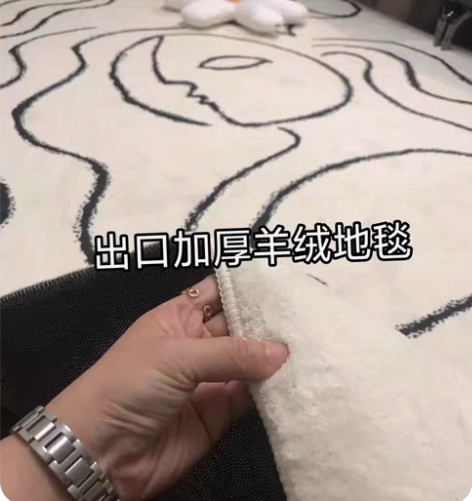 出口加厚防羊绒客厅地毯卧室地毯耐脏易打理床...